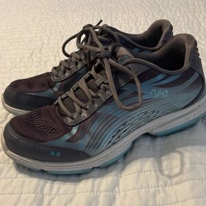 Ryka Women's Charcoal and Teal Athletic Shoes